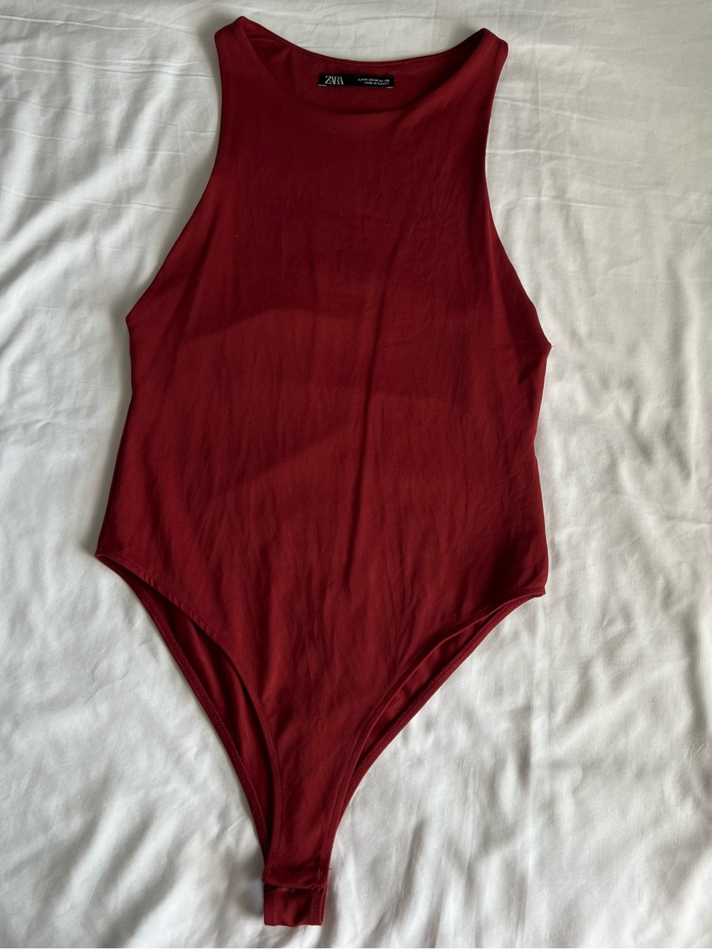 Zara Sleeveless Bodysuit in Rust